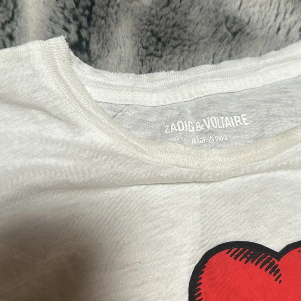 Zadig & Voltaire Skinny Je T’aime T-Shirt - Picture 6 of 7